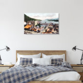 Uitzicht van de baai van de stad Ketchikan, AK Canvas Afdruk (Insitu (Slaapkamer))