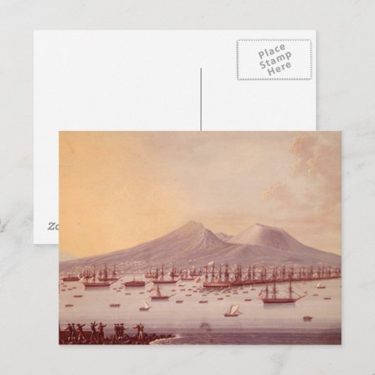 Uitzicht van de Baai van Napels, 1798 Briefkaart (Voorkant / Achterkant)