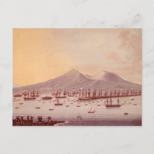 Uitzicht van de Baai van Napels, 1798 Briefkaart (Voorkant)