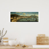 Uitzicht van de baai van Napels uit de baai van Ch Poster (Keuken)