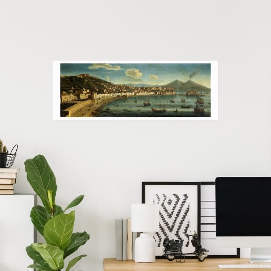 Uitzicht van de baai van Napels uit de baai van Ch Poster (Thuiskantoor)