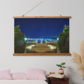 Uitzicht van de bahá’í-terrassen van de boog. hangend wandkleed (Slaapkamer)