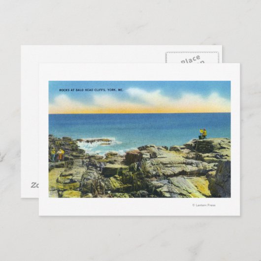 Uitzicht van de Bald Head Cliffs of the Rocks and Briefkaart (Voorkant / Achterkant)