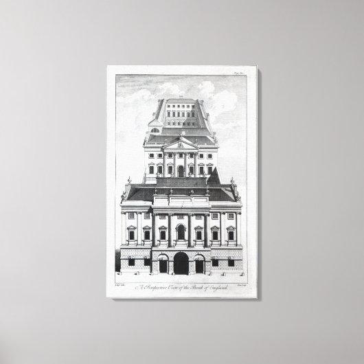 Uitzicht van de Bank of England Canvas Afdruk (Voorkant)