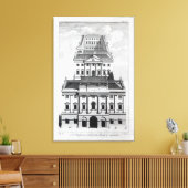 Uitzicht van de Bank of England Canvas Afdruk (Insitu (Woonkamer))