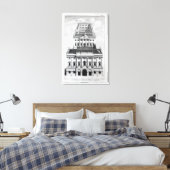 Uitzicht van de Bank of England Canvas Afdruk (Insitu (Slaapkamer))