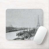 Uitzicht van de banken van de Seine en de Eiffel Muismat (Met muis)