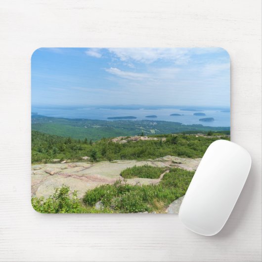 Uitzicht van de Bar Harbour uit de Cadillac Mounta Muismat (Met muis)