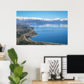 Uitzicht van de Bariloche in de winter Poster (Thuiskantoor)