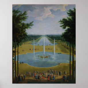 Uitzicht van de Bassin d'Apollon Poster