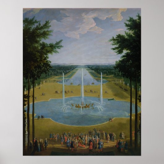 Uitzicht van de Bassin d'Apollon Poster (Voorkant)