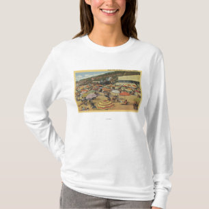 Uitzicht van de Beach met Clubs en Homes T-shirt