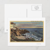 Uitzicht van de Beach van de Arch met Bloemen Briefkaart (Voorkant / Achterkant)