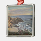 Uitzicht van de Beach van de Arch met Bloemen Metalen Ornament (Links)