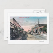 Uitzicht van de bedrijfsafdeling met paardenwagens briefkaart (Voorkant / Achterkant)