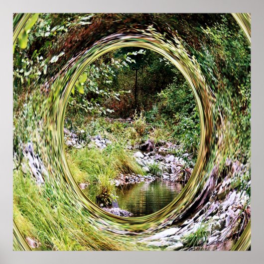 Uitzicht van de beek.... poster (Voorkant)