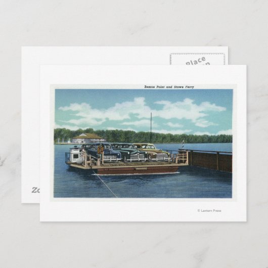 Uitzicht van de Bemus Point en Stow Ferry Briefkaart (Voorkant / Achterkant)