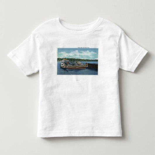 Uitzicht van de Bemus Point en Stow Ferry Kinder Shirts (Voorkant)