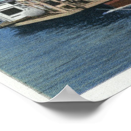 Uitzicht van de Bemus Point en Stow Ferry Poster (Hoek)