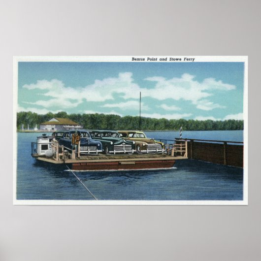 Uitzicht van de Bemus Point en Stow Ferry Poster (Voorkant)