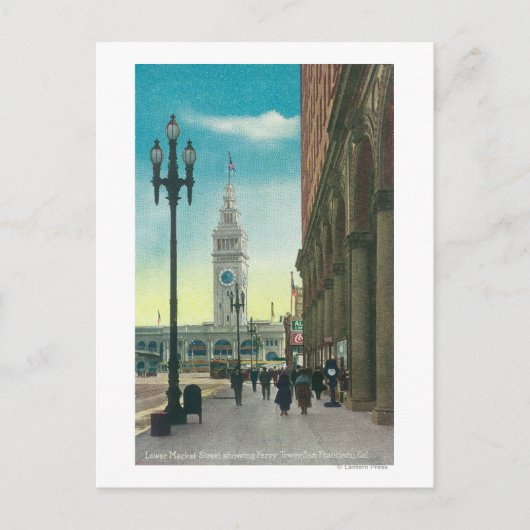 Uitzicht van de benedenmarkt Sint-Steenwerper Briefkaart (Voorkant)