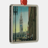 Uitzicht van de benedenmarkt Sint-Steenwerper Metalen Ornament (Rechts)