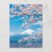 Uitzicht van de berg Fuji met Cherry Blossom Briefkaart (Voorkant)
