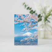 Uitzicht van de berg Fuji met Cherry Blossom Briefkaart (Staand voorkant)
