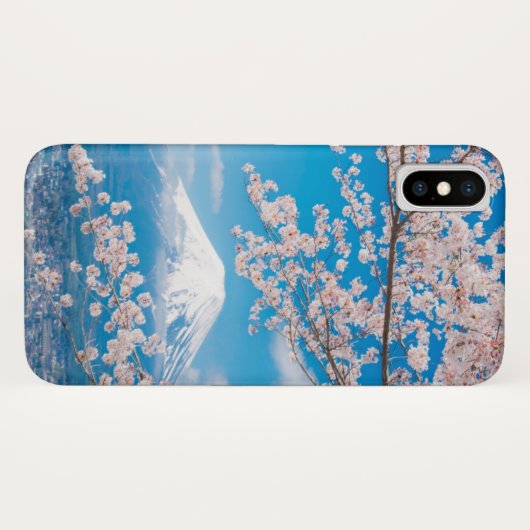 Uitzicht van de berg Fuji met Cherry Blossom Case-Mate iPhone Case (Achterkant (horizontaal))