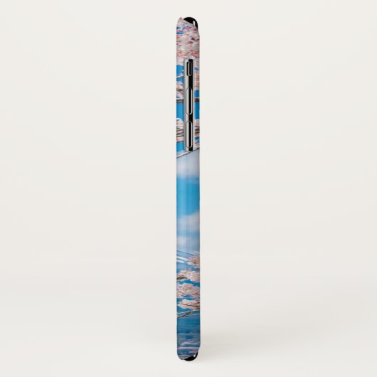 Uitzicht van de berg Fuji met Cherry Blossom Case-Mate iPhone Case (Achterkant/links)