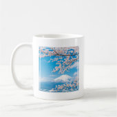Uitzicht van de berg Fuji met Cherry Blossom Koffiemok (Links)