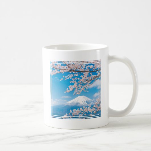 Uitzicht van de berg Fuji met Cherry Blossom Koffiemok (Rechts)