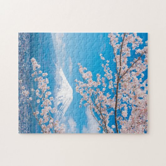 Uitzicht van de berg Fuji met Cherry Blossom Legpuzzel (Horizontaal)