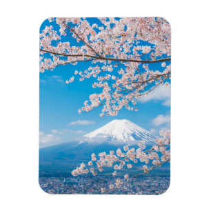 Uitzicht van de berg Fuji met Cherry Blossom Magneet