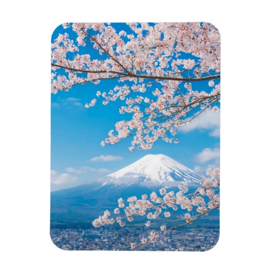 Uitzicht van de berg Fuji met Cherry Blossom Magneet (Verticaal)