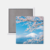 Uitzicht van de berg Fuji met Cherry Blossom Magneet (Voorkant / Achterkant)