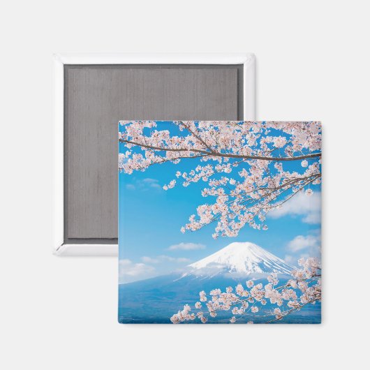 Uitzicht van de berg Fuji met Cherry Blossom Magneet (Voorkant / Achterkant)