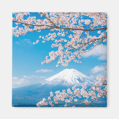 Uitzicht van de berg Fuji met Cherry Blossom Magneet (Voorkant)
