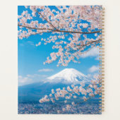 Uitzicht van de berg Fuji met Cherry Blossom Planner (Achterkant)