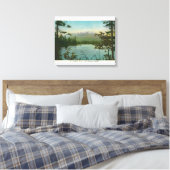 Uitzicht van de berg Katahdin, de oudste piek op M Canvas Afdruk (Insitu (Slaapkamer))
