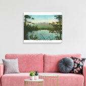 Uitzicht van de berg Katahdin, de oudste piek op M Canvas Afdruk (Insitu (Woonkamer))