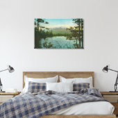 Uitzicht van de berg Katahdin, de oudste piek op M Canvas Afdruk (Insitu (Slaapkamer))