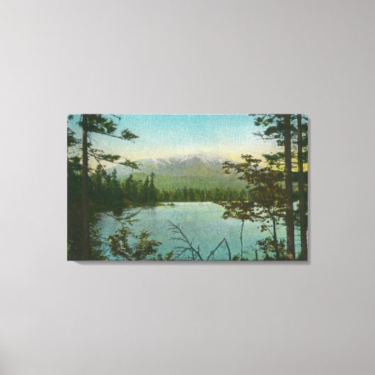 Uitzicht van de berg Katahdin, de oudste piek op M Canvas Afdruk (Voorkant)
