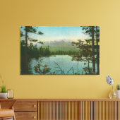 Uitzicht van de berg Katahdin, de oudste piek op M Canvas Afdruk (Insitu (Woonkamer))