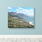 uitzicht van de berg met zee canvas afdruk (Insitu (Houten vloer))