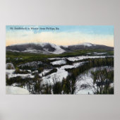 Uitzicht van de berg Saddleback in de winter Poster (Voorkant)