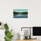 Uitzicht van de berg Washington en de Saco Poster (Thuiskantoor)