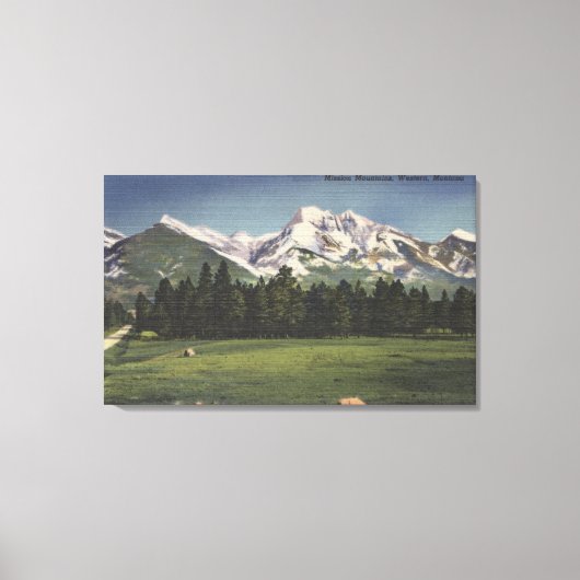 Uitzicht van de berggebieden van de missie in Mont Canvas Afdruk (Voorkant)