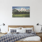 Uitzicht van de berggebieden van de missie in Mont Canvas Afdruk (Insitu (Slaapkamer))