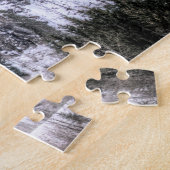 Uitzicht van de bergliften Snowy Legpuzzel (Zijkant)